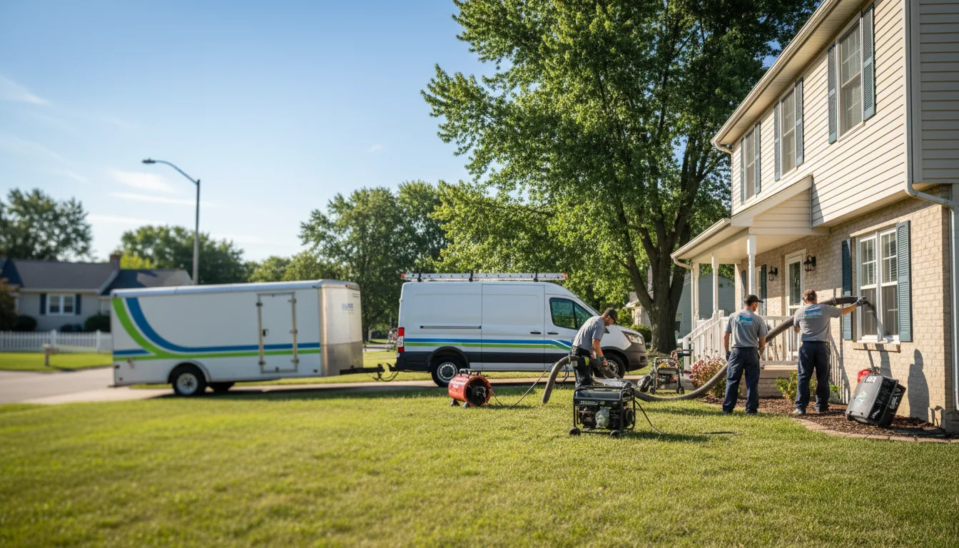 Flooded Basement Restoration And Cleanup With Repair in Rushsylvania, OH near me
